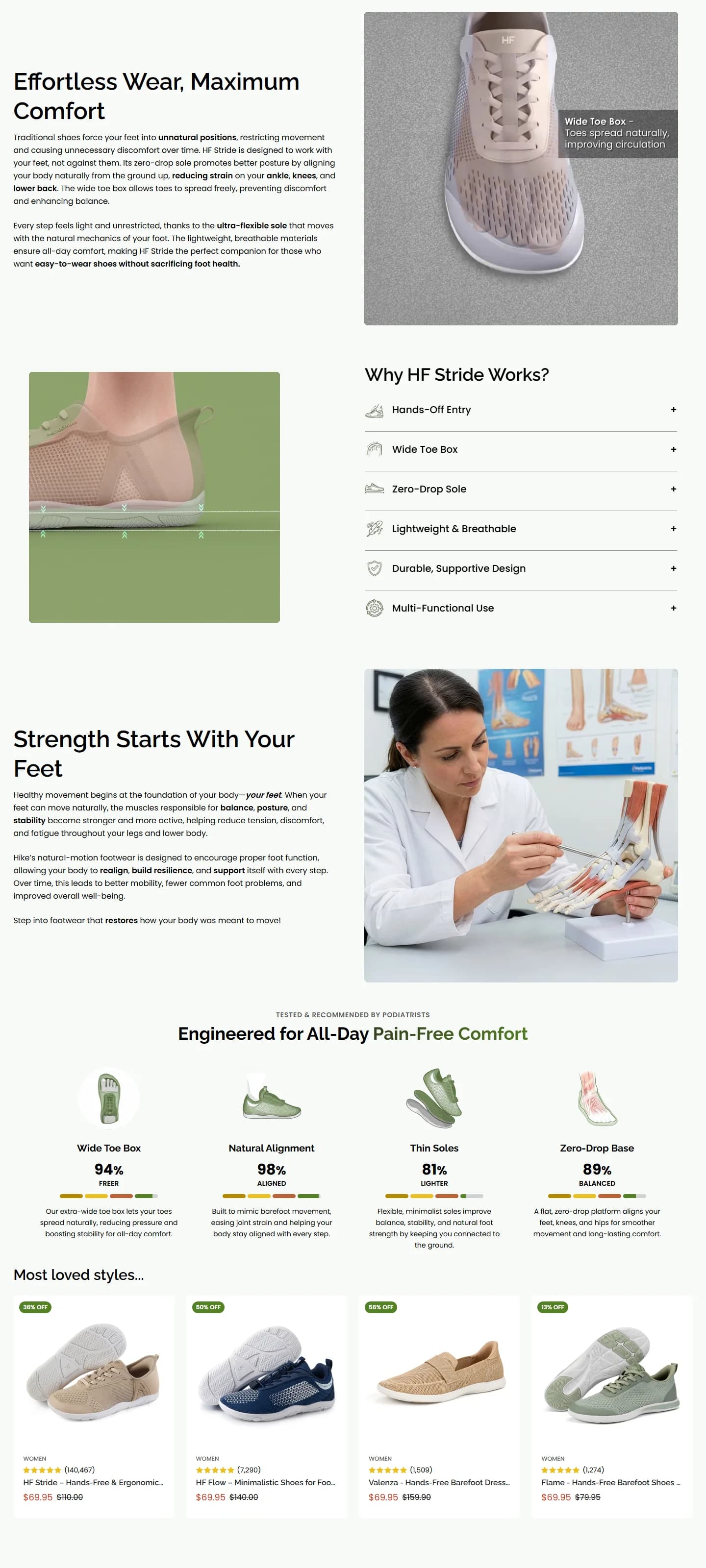 Hike: Comfort features