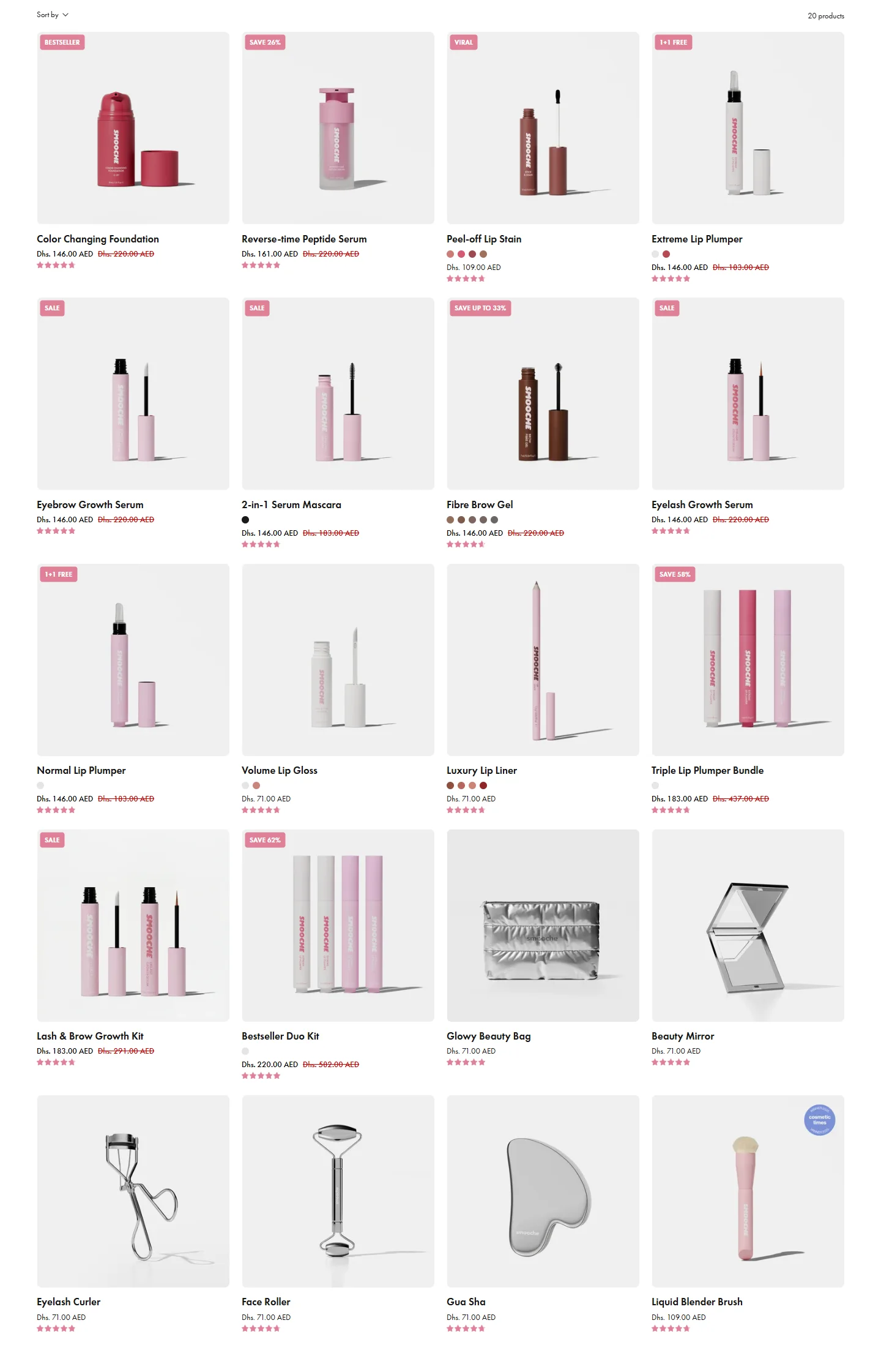 Smooche: Product grid